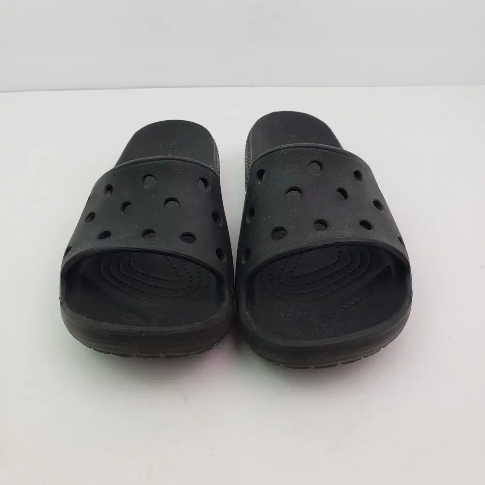 Crocs Classic Slide Youth Size 4Y Black Slip On Comfort Slide Sandals